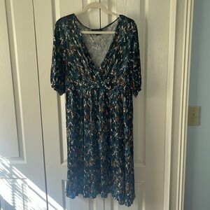 BR Leaf Print Dress